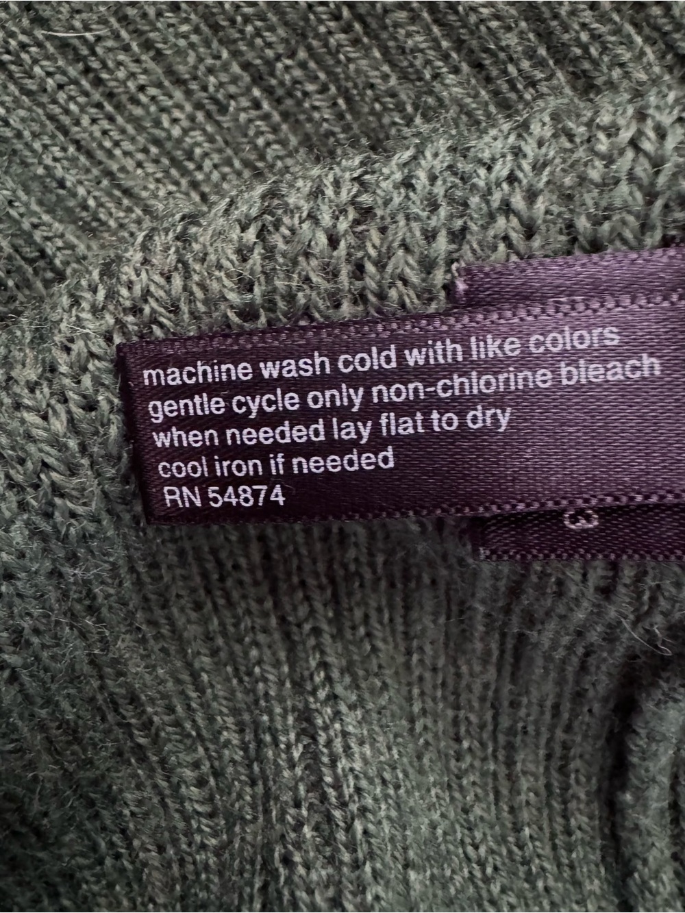 The Limited 2007 Y2K Olive Green Cable Knit Deep V Neck Sweater L - Picture 4 of 7